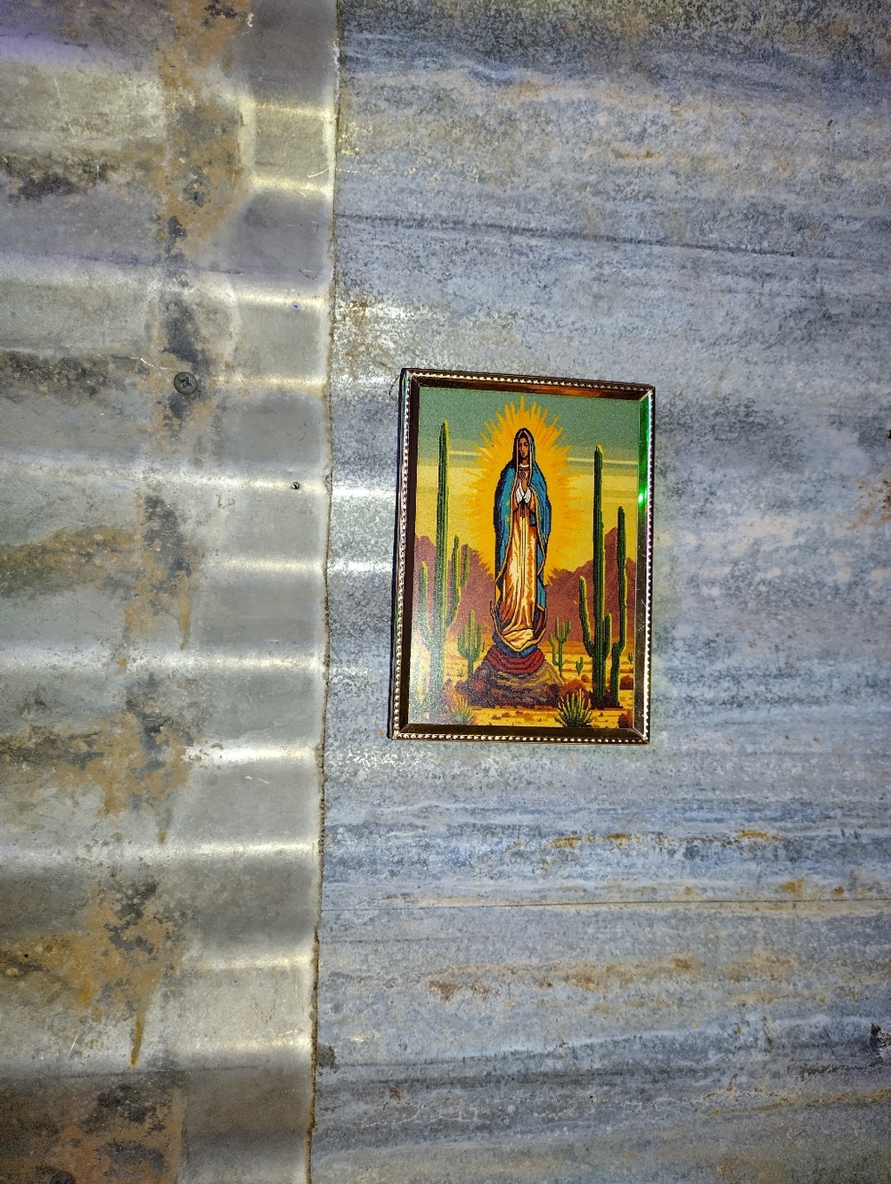 8 Bit Lady of Guadalupe Framed Mini Art Print lo-fi Pixel Art